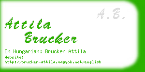 attila brucker business card